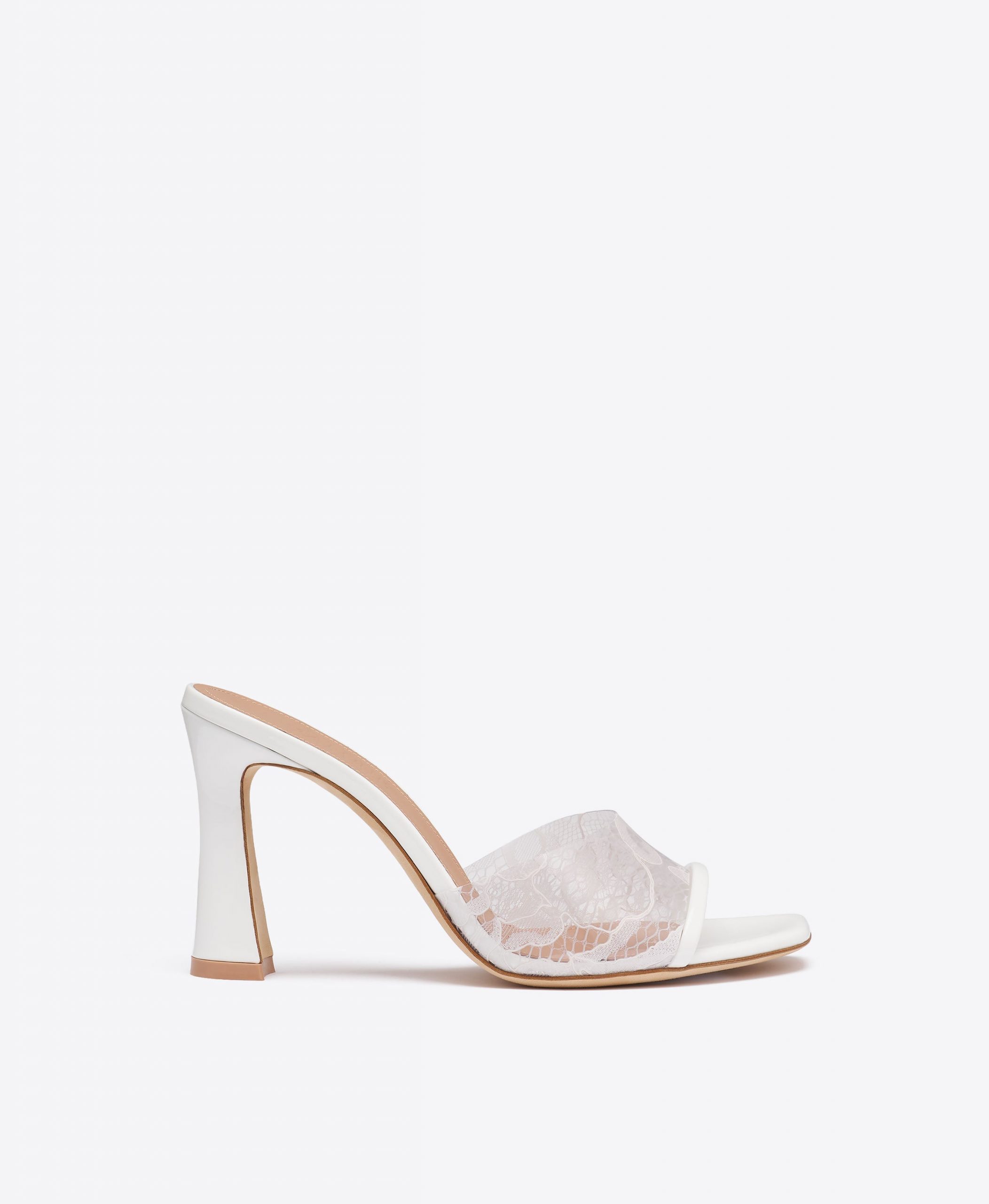 Malone Souliers Roxanne 90 White Patent Leather PVC Sandals