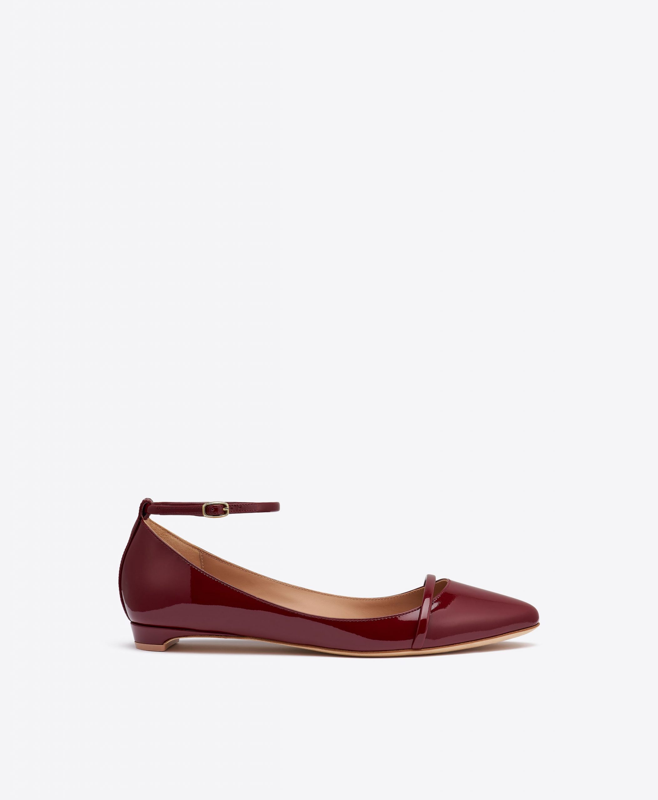 Malone Souliers Mary Red Patent Flat Pumps