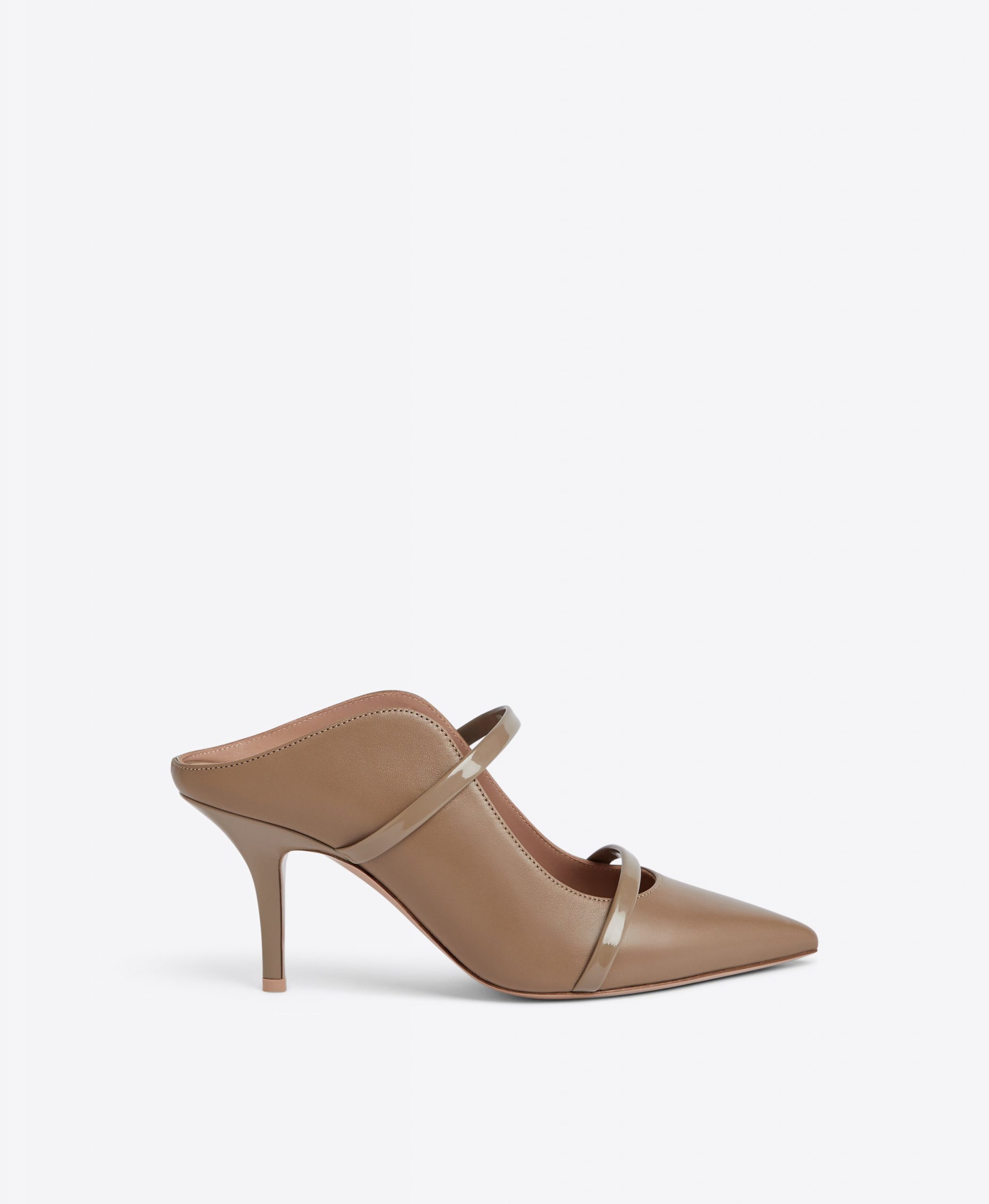 Malone Souliers Maureen 70 Taupe Leather Mules