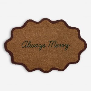 Lulu and Georgia Always Merry Scalloped Doormat