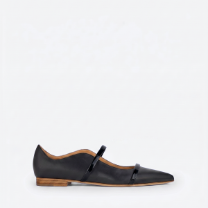 Malone Souliers Maureen Black Leather Flat Pumps