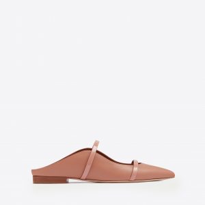 Malone Souliers Maureen Blush Leather Flat Mules