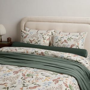 Lulu and Georgia Untamed Garden Linen Cotton Duvet Cover by Sarah Sherman Samuel