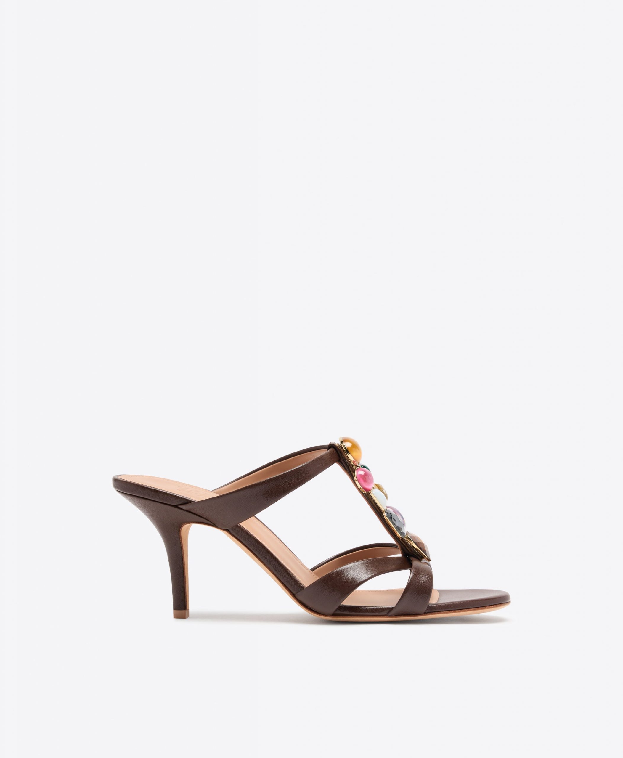 Malone Souliers Simi 70 Brown Jewelled Heeled Sandals