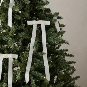 Lulu and Georgia Trailing Velvet Bow Ornaments (Set of 6) by Sarah Sherman Samuel