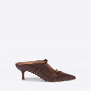 Malone Souliers Maureen 45 Dark Brown Leather Kitten Heels