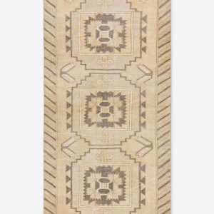 Lulu and Georgia Vintage Turkish Hand-Knotted Wool Runner Rug No. 287, 2' 4" X 6' 5"