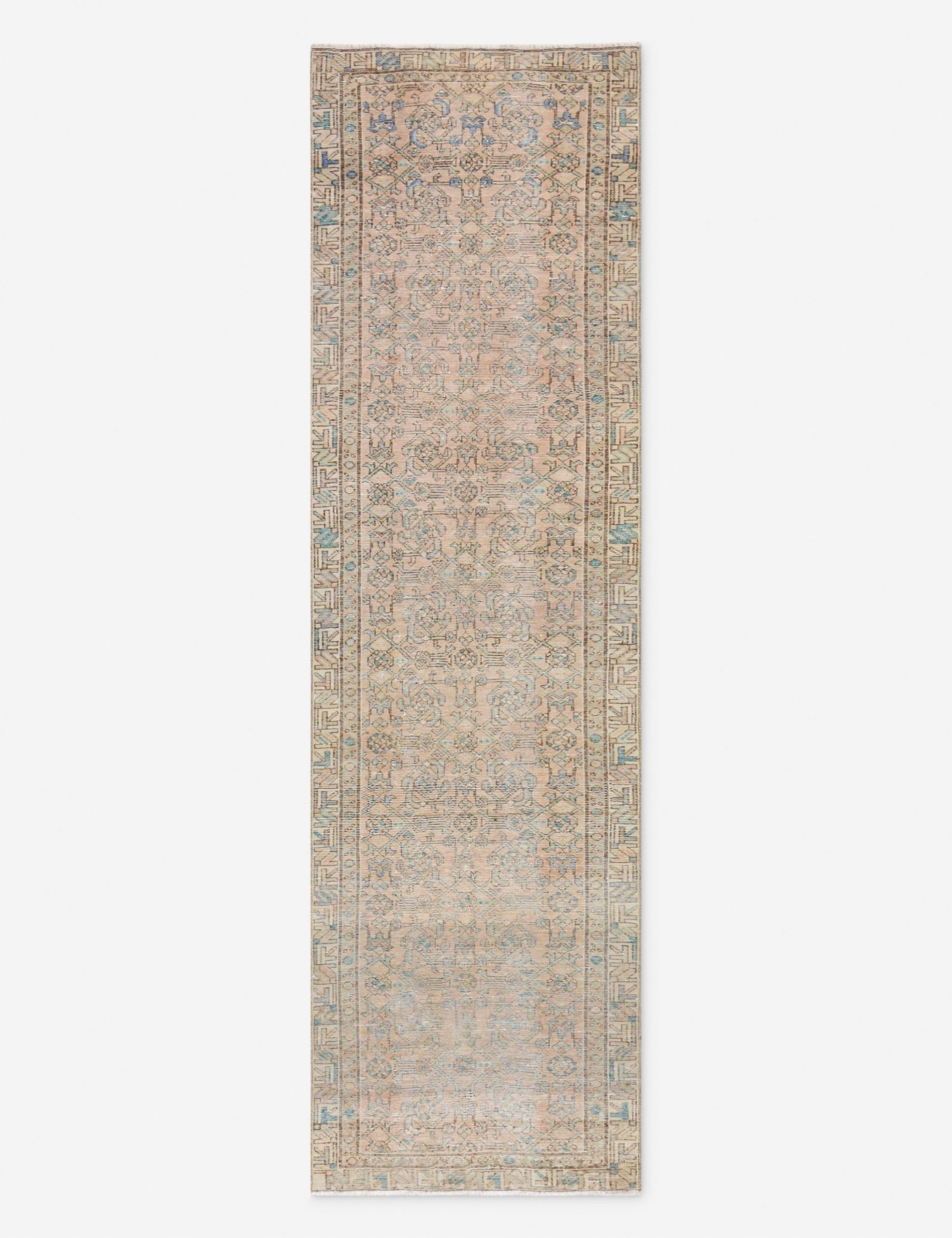 Lulu and Georgia Vintage Turkish Hand-Knotted Wool Runner Rug No. 285, 3' x 10' 1"
