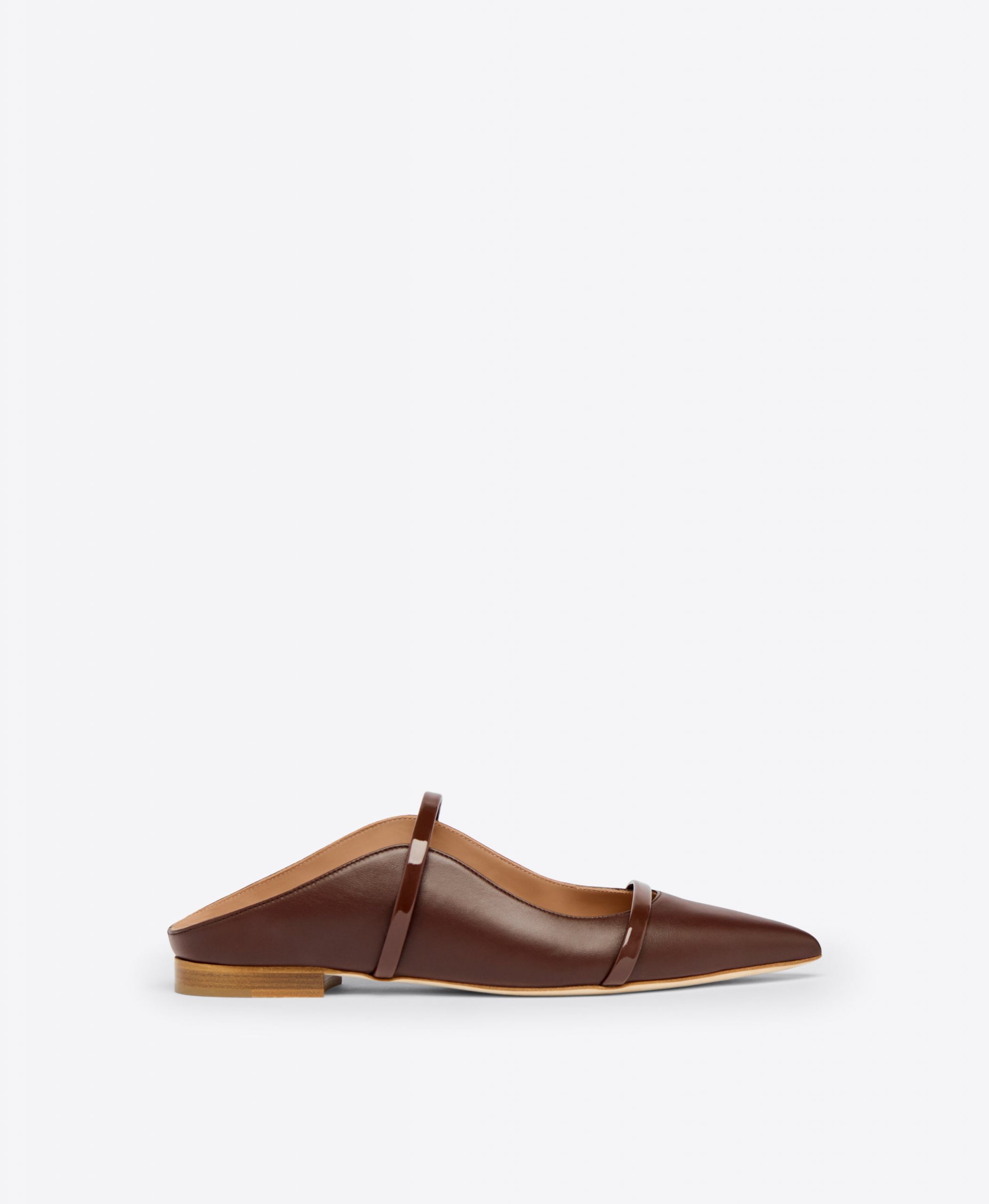 Malone Souliers Maureen Dark Brown Leather Flat Mules
