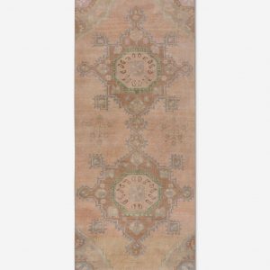 Lulu and Georgia Vintage Turkish Hand-Knotted Wool Runner Rug No. 265, 3' x 8'1"