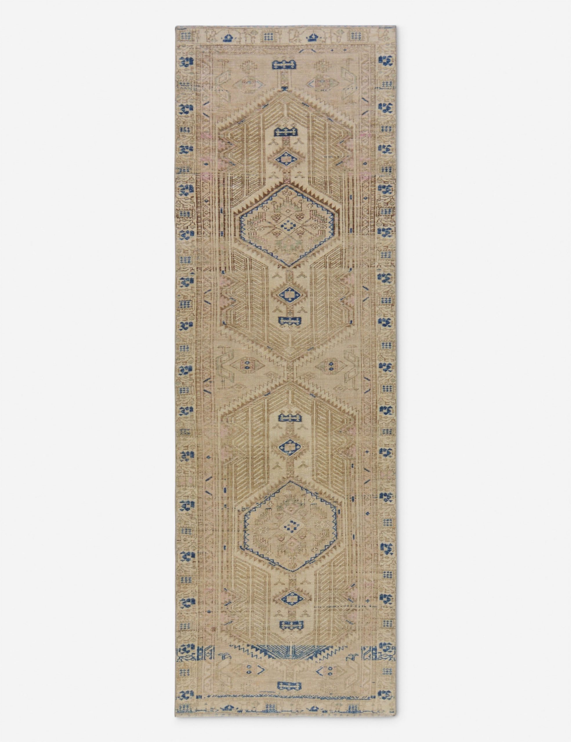 Lulu and Georgia Vintage Turkish Hand-Knotted Wool Runner Rug No. 254, 3'3" x 10'3"