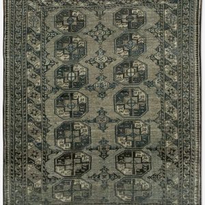 Lulu and Georgia Vintage Turkish Hand-Knotted Wool Rug No. 460, 4'6" x 5'2"