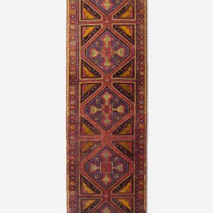 Lulu and Georgia Vintage Turkish Hand-Knotted Wool Runner Rug No. 242, 4' x 14'1"