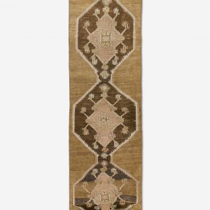 Lulu and Georgia Vintage Turkish Hand-Knotted Wool Runner Rug No. 240, 2'10" x 10'2"