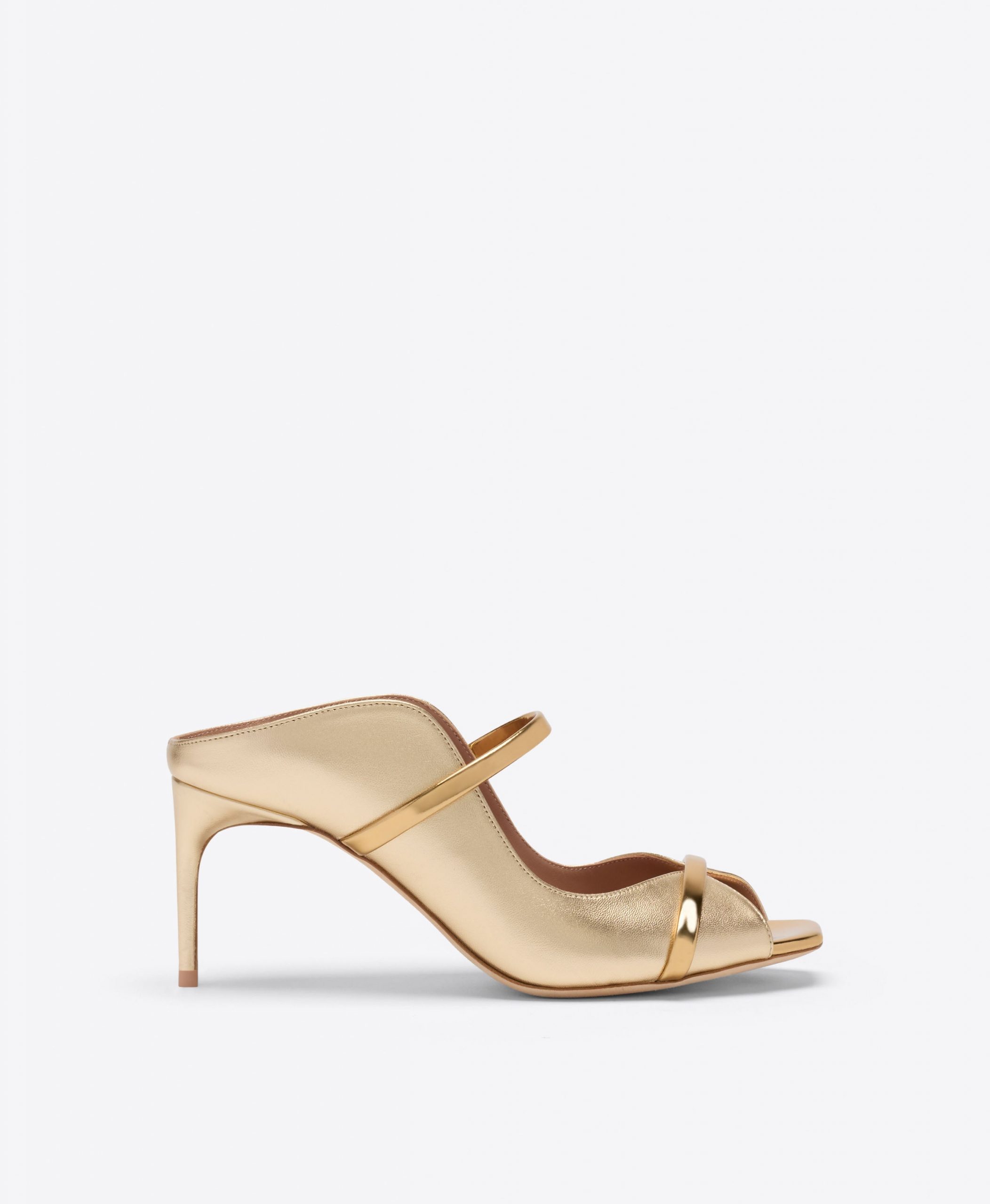 Malone Souliers Noah 70 Gold Metallic Leather Sandals
