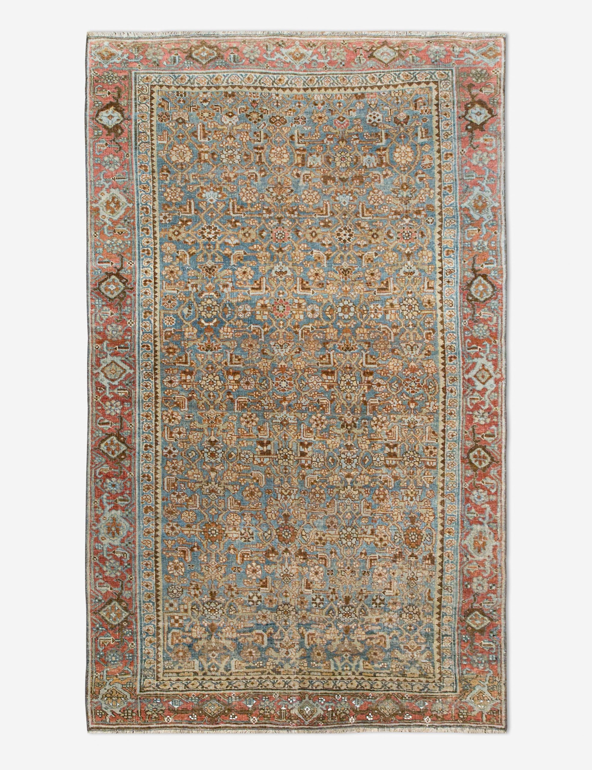 Lulu and Georgia Vintage Turkish Hand-Knotted Wool Rug No. 448, 3'8" x 6'4"