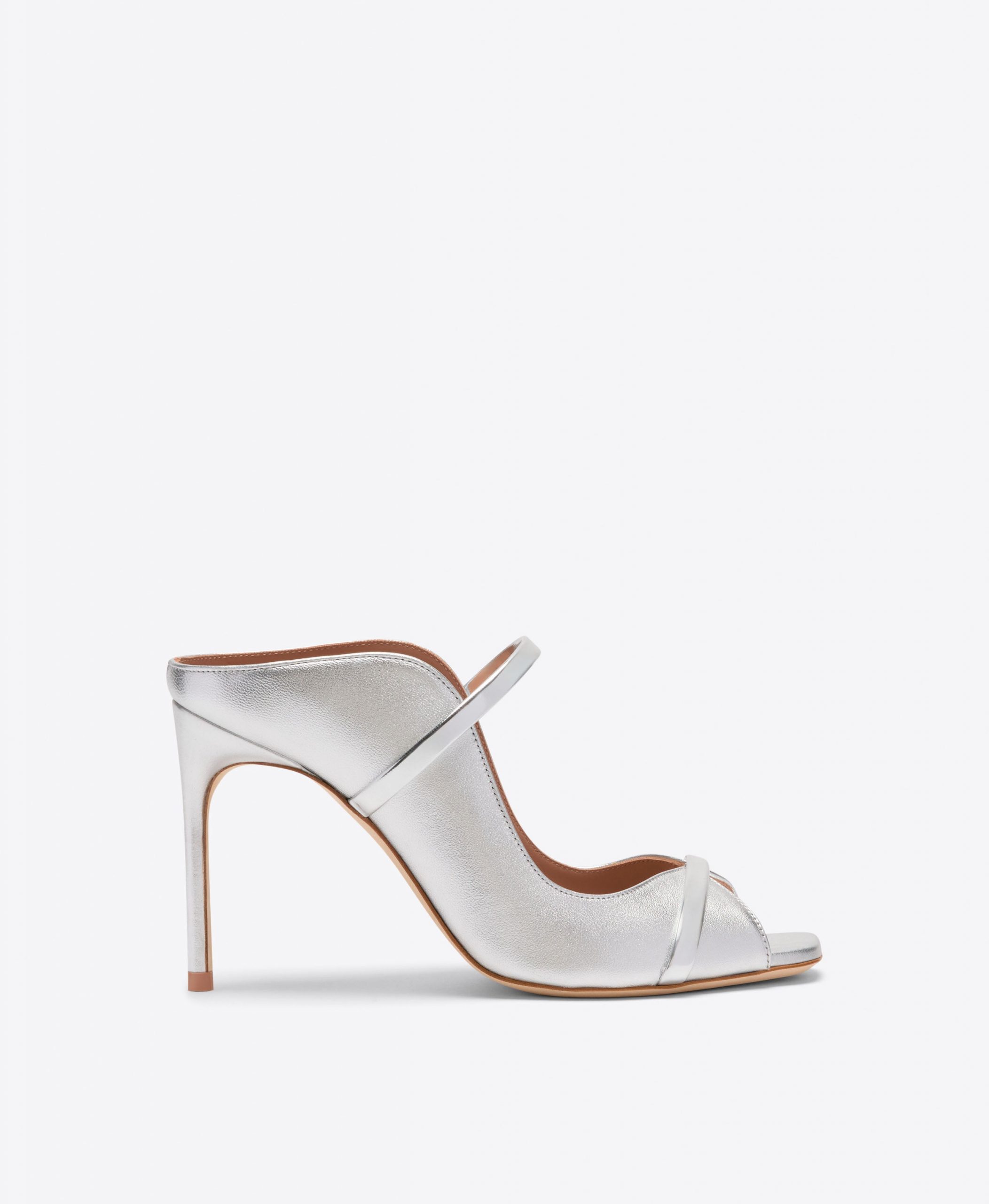 Malone Souliers Noah 90 Silver Metallic Leather Sandals