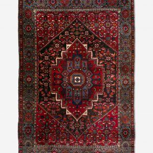 Lulu and Georgia Vintage Turkish Hand-Knotted Wool Rug No. 446, 4'2" x 6'7"