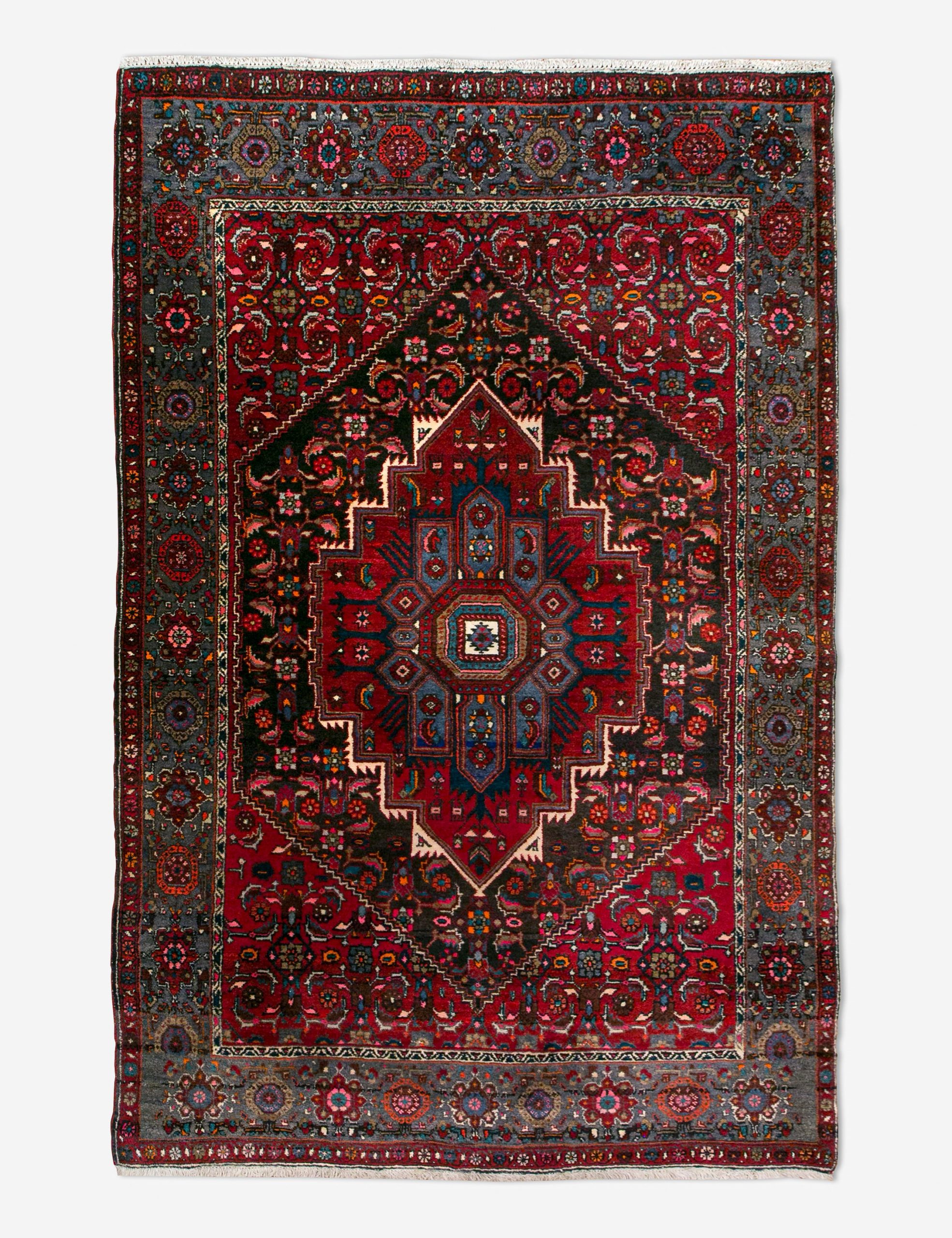 Lulu and Georgia Vintage Turkish Hand-Knotted Wool Rug No. 446, 4'2" x 6'7"