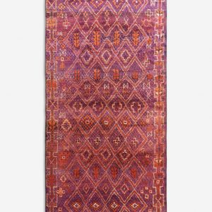 Lulu and Georgia Vintage Moroccan Hand-Knotted Wool Rug No. 54, 7'7 x 15'6"