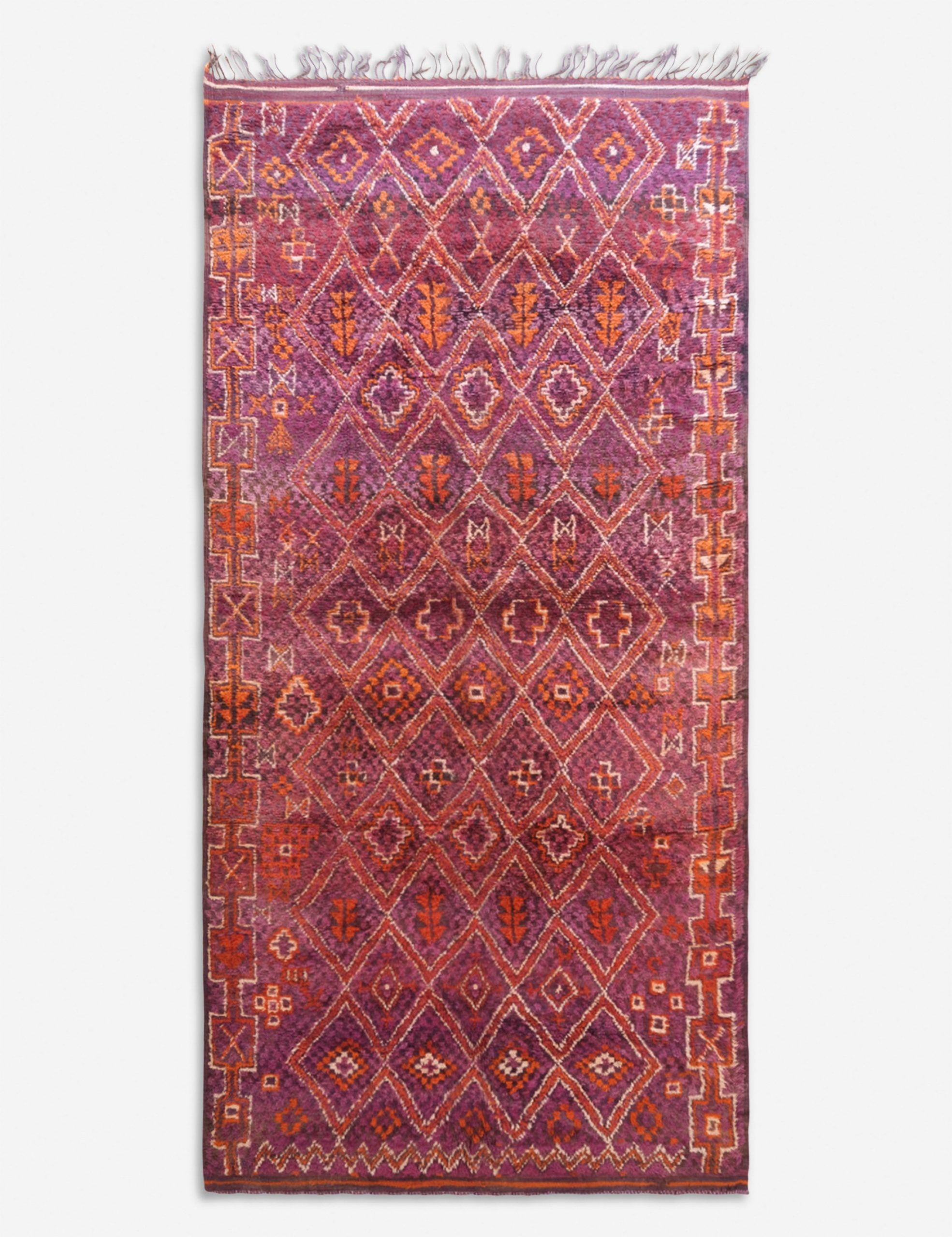 Lulu and Georgia Vintage Moroccan Hand-Knotted Wool Rug No. 54, 7'7 x 15'6"
