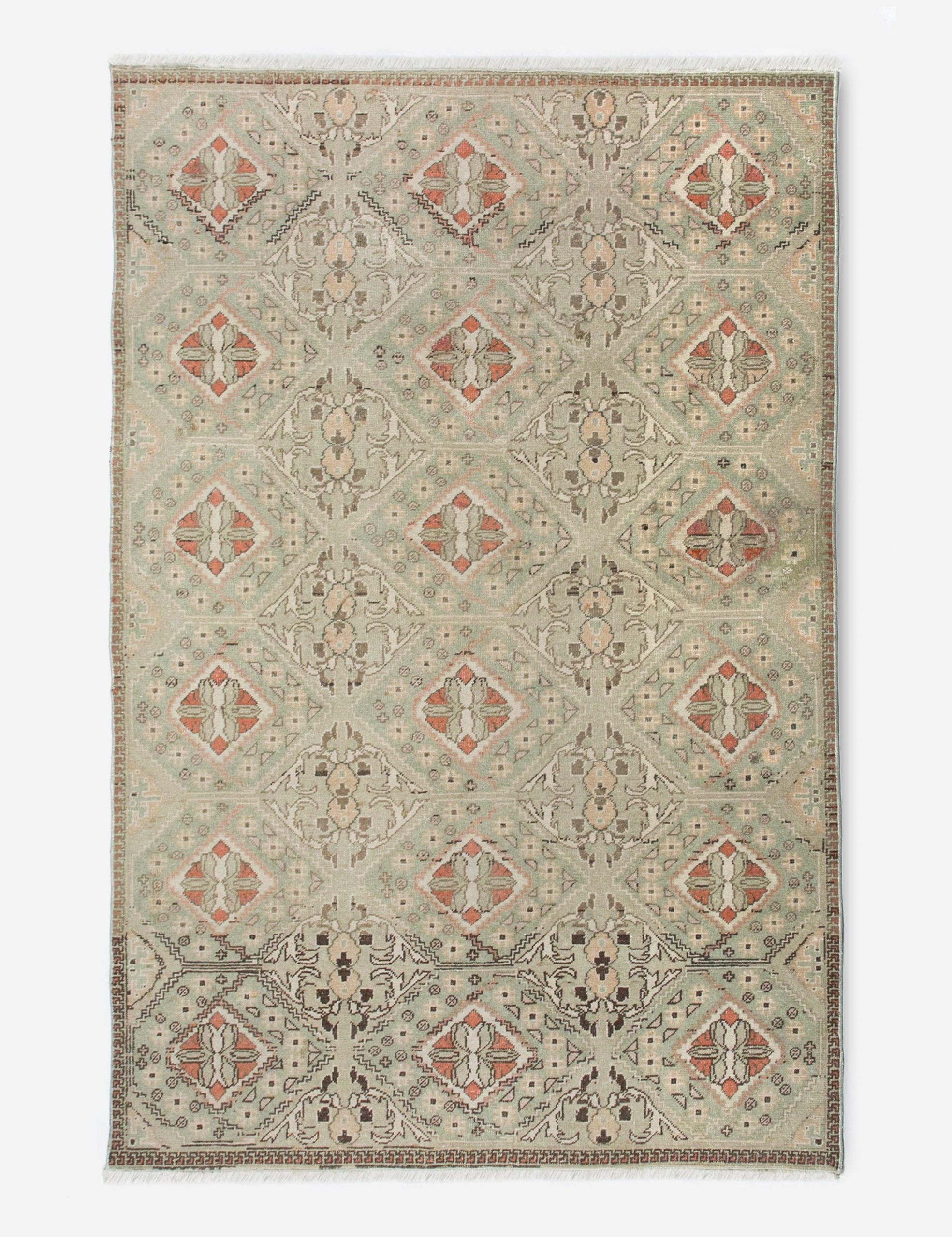 Lulu and Georgia Vintage Turkish Hand-Knotted Wool Rug No. 408, 4' x 6'9"