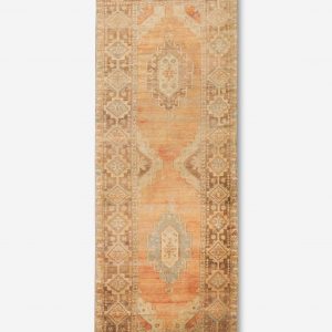 Lulu and Georgia Vintage Turkish Hand-Knotted Wool Runner Rug No. 235, 4'1" x 12'