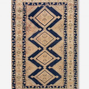 Lulu and Georgia Vintage Turkish Hand-Knotted Wool Rug No. 405, 4'8" x 7'2"