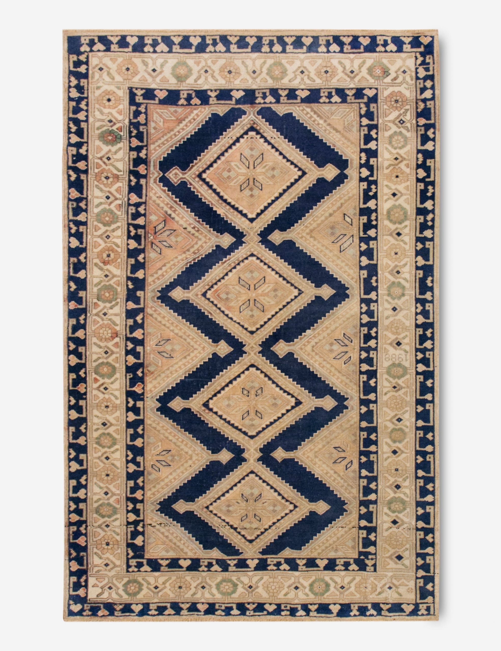 Lulu and Georgia Vintage Turkish Hand-Knotted Wool Rug No. 405, 4'8" x 7'2"