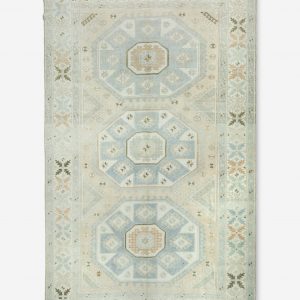 Lulu and Georgia Vintage Turkish Hand-Knotted Wool Rug No. 381, 6'5" x 9'10"