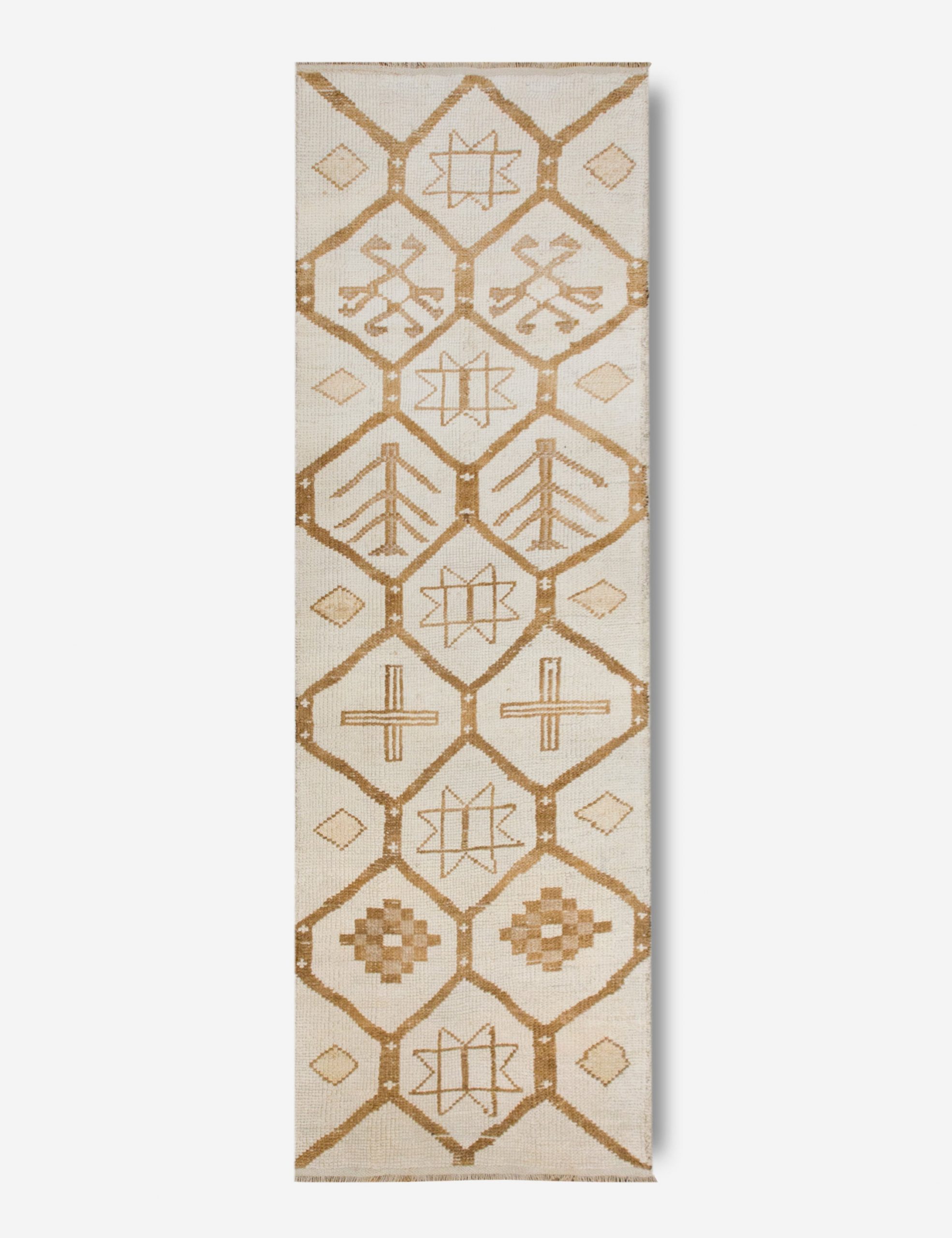 Lulu and Georgia Vintage Turkish Hand-Knotted Wool Runner Rug No. 232, 3'5" x 10'9"