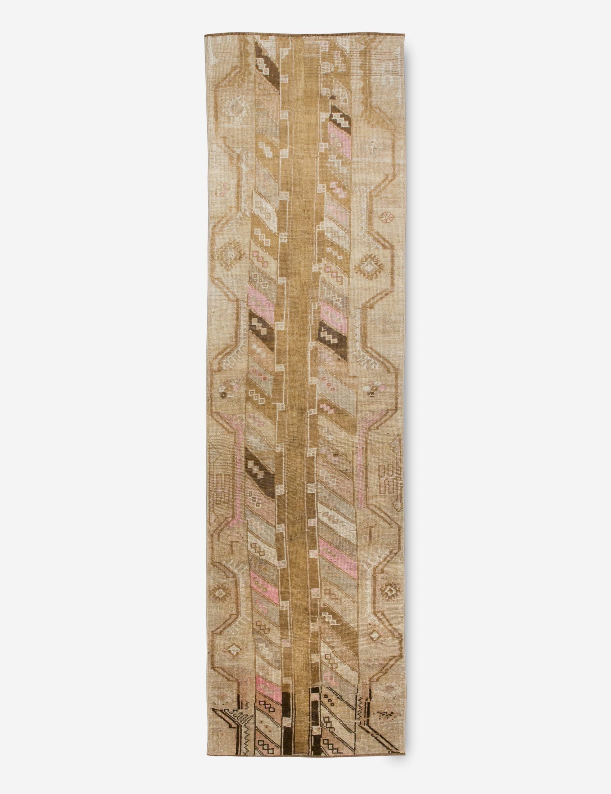 Lulu and Georgia Vintage Turkish Hand-Knotted Wool Runner Rug No. 209, 2'6" x 9'8"