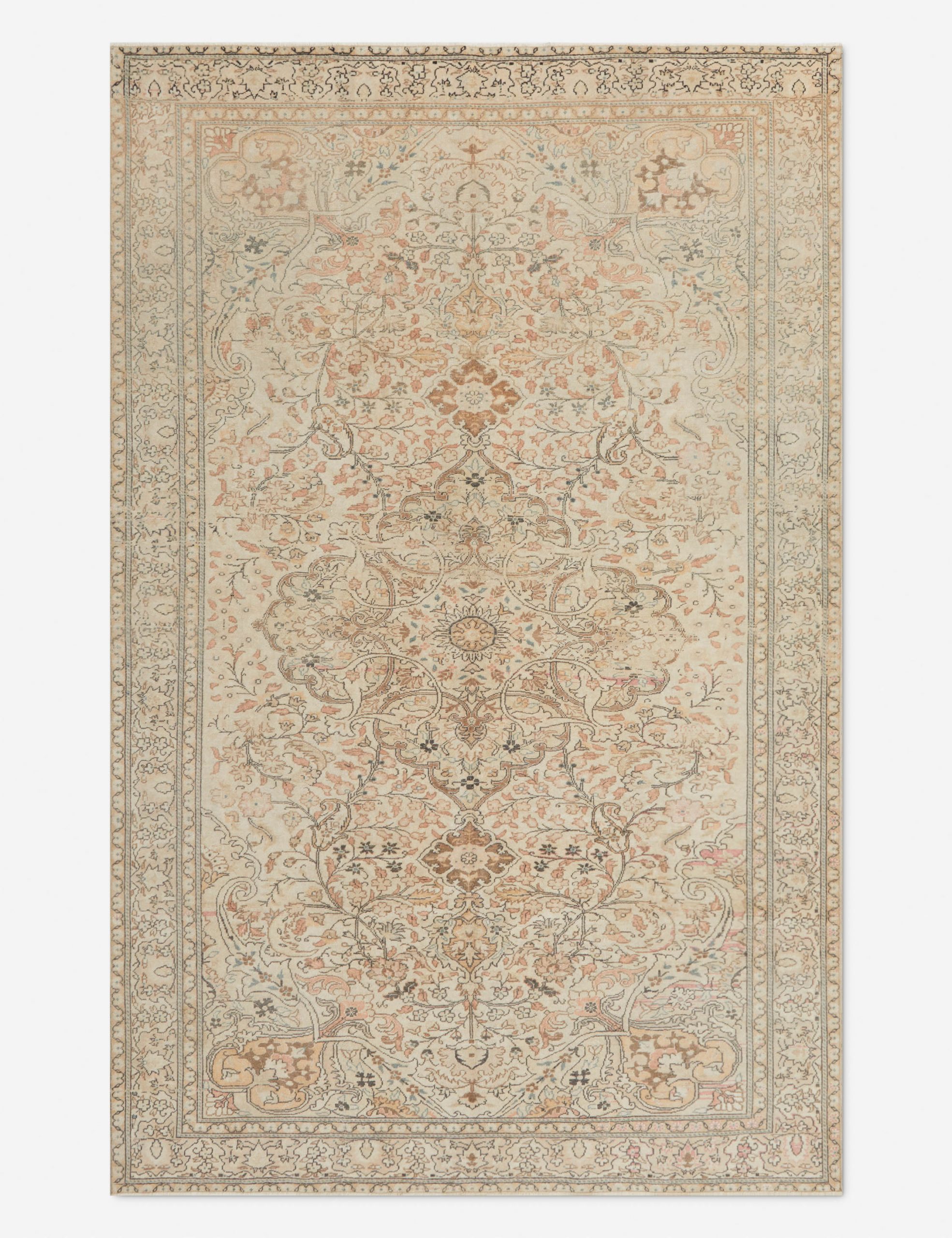 Lulu and Georgia Vintage Turkish Hand-Knotted Wool Rug No. 322, 6'4" x 10'4"