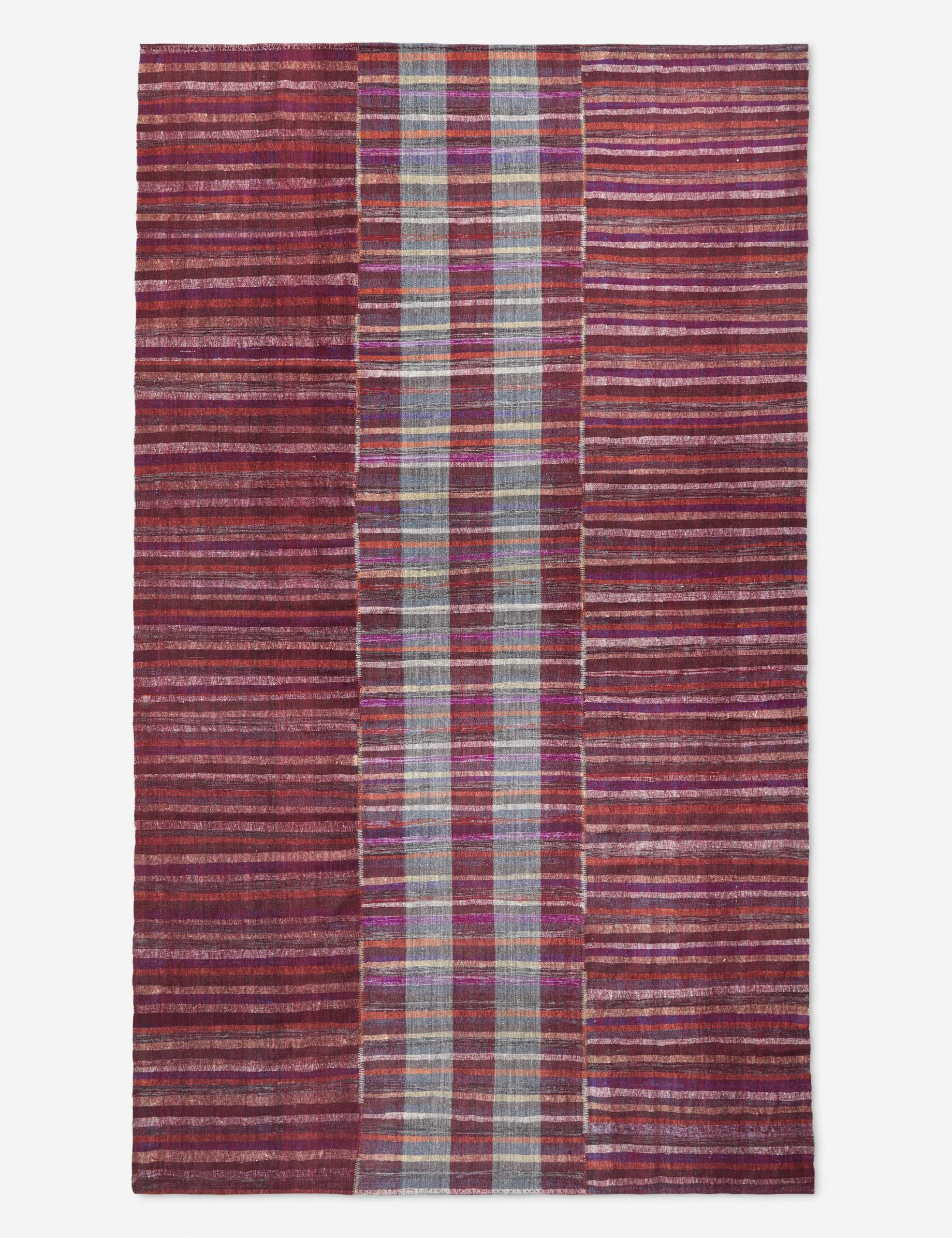 Lulu and Georgia Vintage Kilim Flatweave Wool Rug No. 32, 6'11" x 10'2"