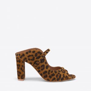 Malone Souliers Norah 85 Leopard Suede Heeled Sandals
