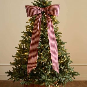 Lulu and Georgia Talcott Striped Tree Topper Bow