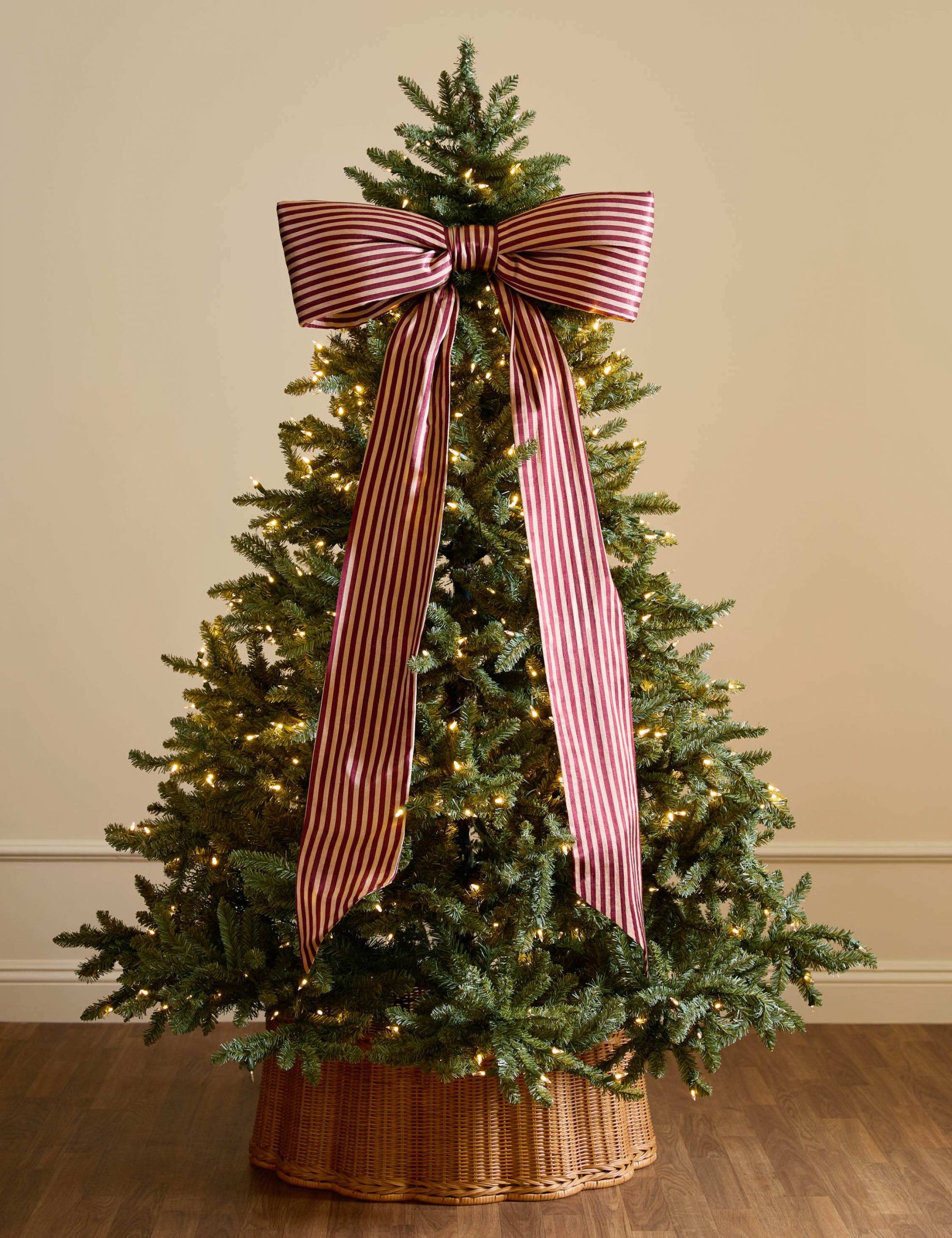 Lulu and Georgia Talcott Striped Tree Topper Bow