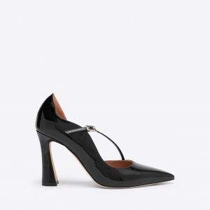 Malone Souliers Bettina 90 Black Patent Leather Pumps