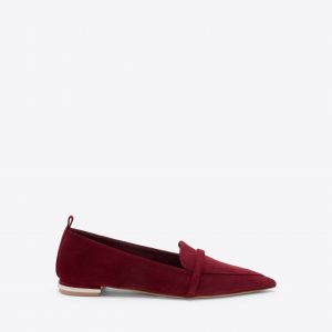 Malone Souliers Dora Red Suede Loafers