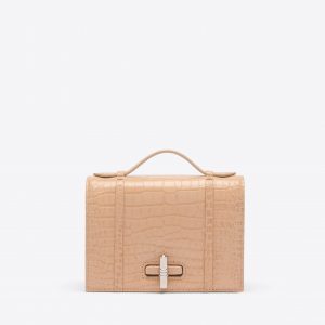 Malone Souliers May Buff Embossed Leather Small Handbag