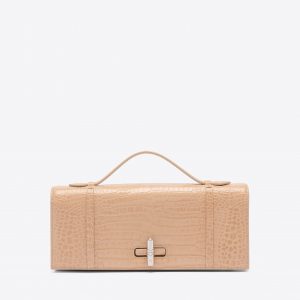 Malone Souliers May Buff Embossed Leather Clutch Bag
