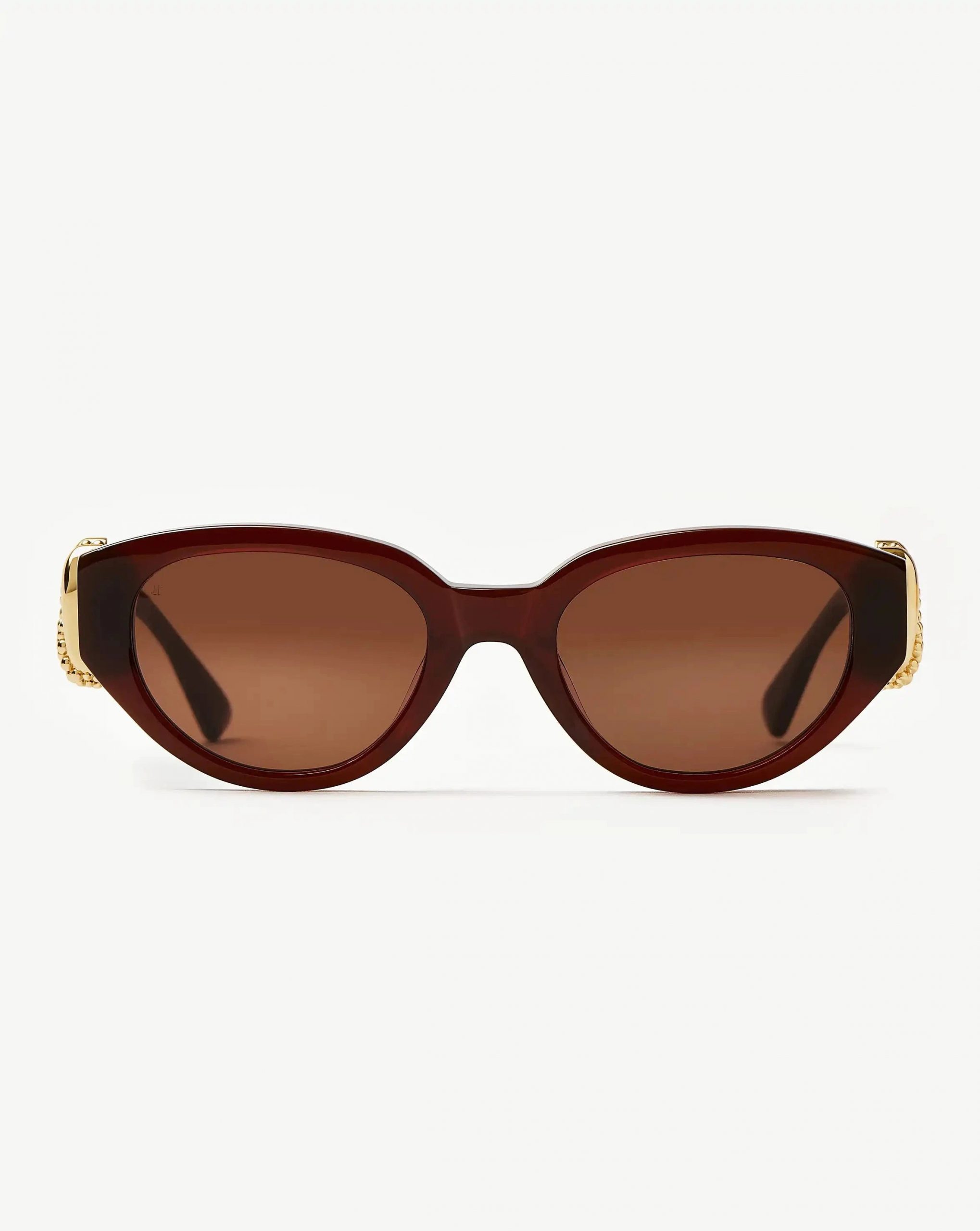 Missoma Jimmy Fairly Melissa Cat-Eye Sunglasses | Gold Plated/Brown