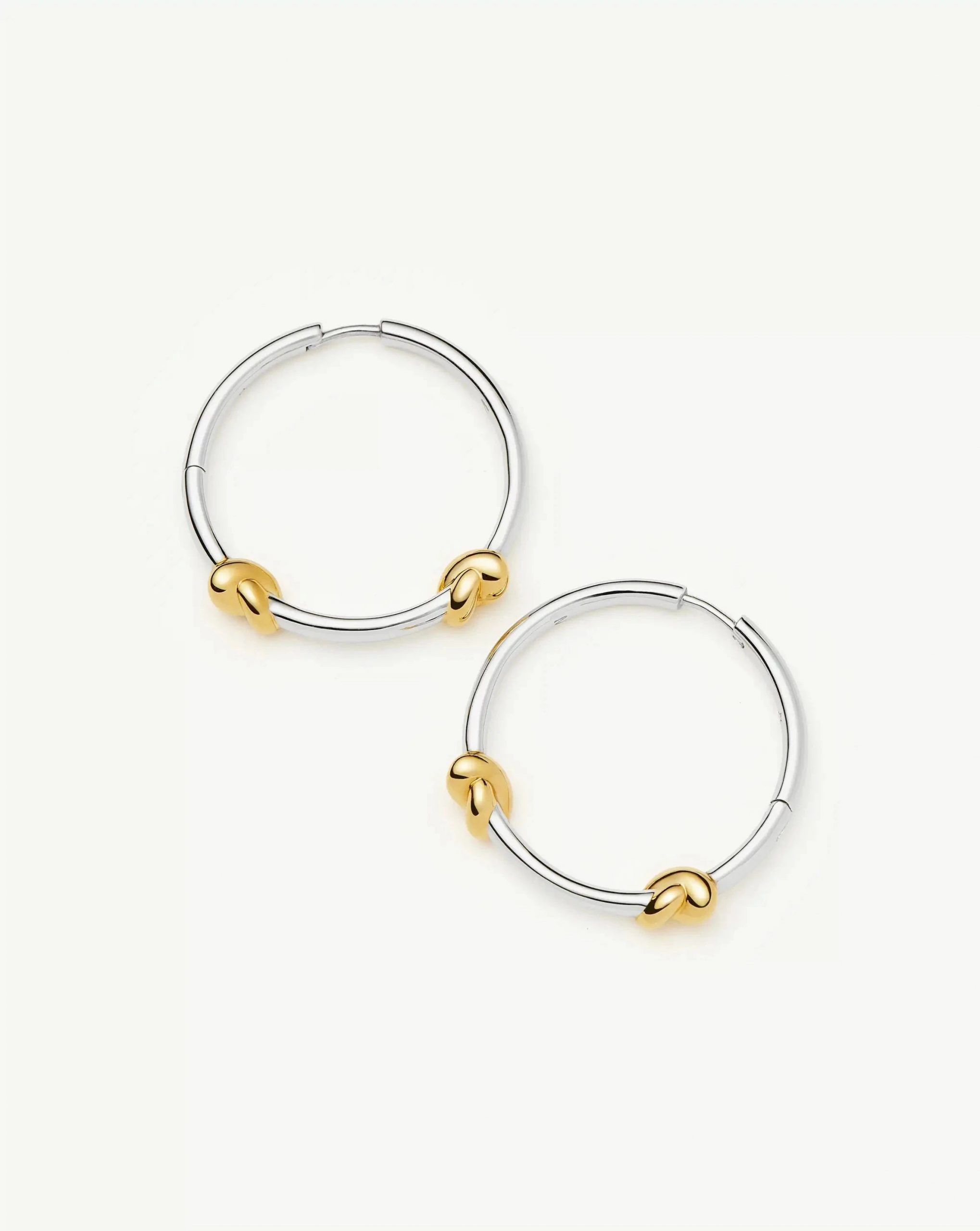Missoma Lucy Williams Medium Knot Hoop Earrings | Mixed Metal