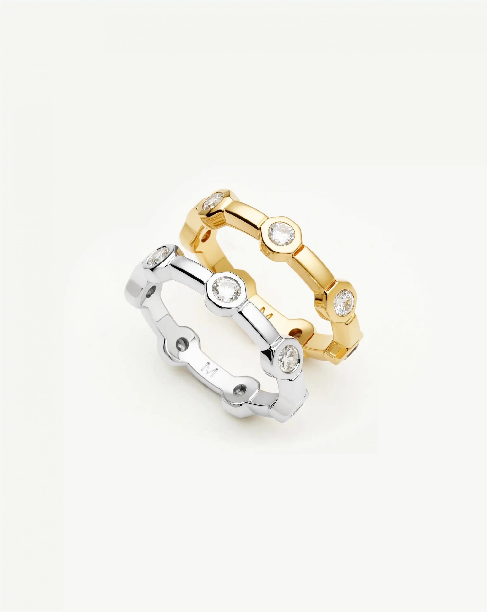 Missoma The Tennis Stacking Ring Set | 18ct Gold Plated, Silver Plated
