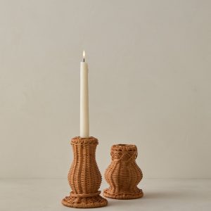 Lulu and Georgia Wilburn Rattan Taper Holder