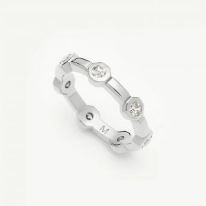Missoma Lucy Williams Stackable Tennis Ring | Silver Plated