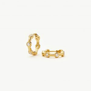 Missoma Lucy Williams Tennis Small Hoop Earrings | 18ct Gold Plated