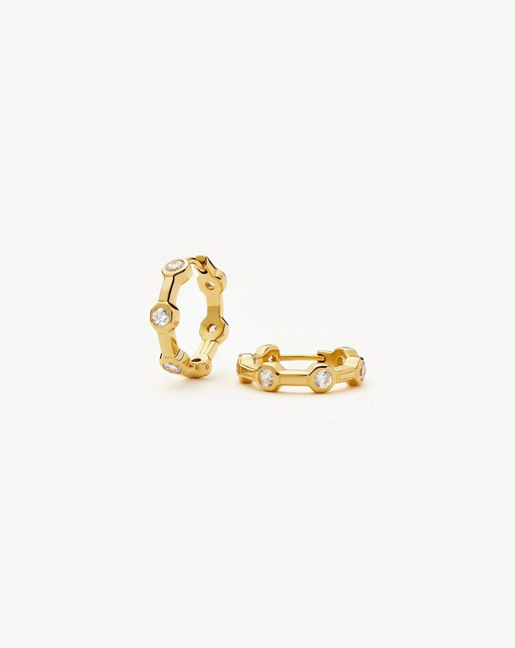 Missoma Lucy Williams Tennis Small Hoop Earrings | 18ct Gold Plated