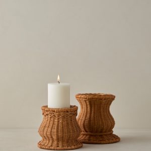 Lulu and Georgia Wilburn Rattan Pillar Holder