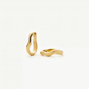 Missoma Molten Classic Small Hoop Earrings | 18ct Gold Plated